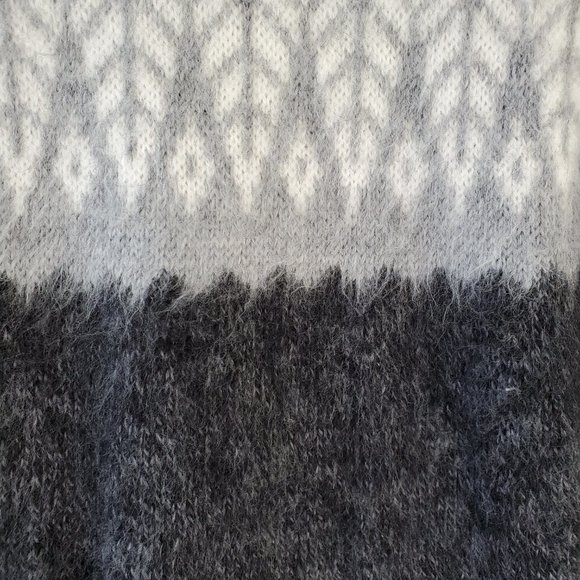 Vintage Fair Isle Alpaca Wool Sweater Women's M Bolivia Knit Handmade Pullover - Picture 10 of 12